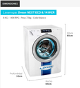 LAVARROPAS 8 KG AUT. C/FRONT. WI FI NEXT 8.14 WCR ECO DREAN