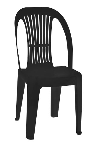 SILLA PLAST. GALA NEGRA VOSS2000