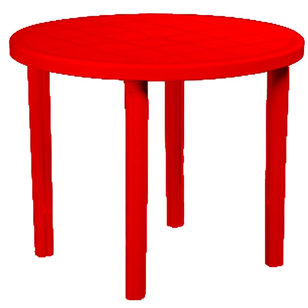 MESA CIRCULAR PLAST. 90CM ANTILLAS ROJA VOSS2000