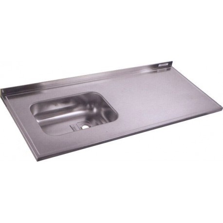 MESADA ACERO INOX. 120X60 REBAT. GAMBINI