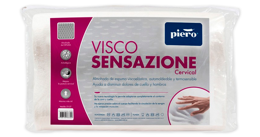 ALMOHADA VISCO CERVICAL 57X37 PIERO