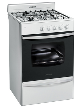 COCINA 4H 56CM MG LUZ/ENCENDIDO/REJA FUNDICION BLANCA 13331BF LONGVIE