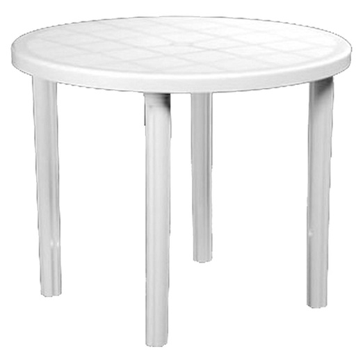 [0632] MESA CIRCULAR PLAST. 90CM ANTILLAS BLANCA VOSS2000