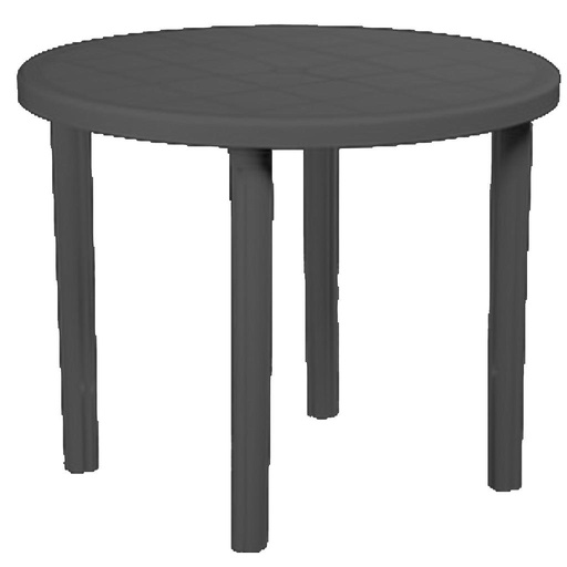 [0633] MESA CIRCULAR PLAST. 90CM ANTILLAS NEGRA VOSS2000