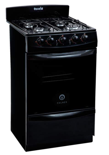 [6686] COCINA 4H 51CM GE NEGRA PALACE ESCORIAL