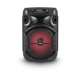 [7058] GABINETE ACUSTICO 8&quot; 2 VIAS MP3/BT/LED/FM/BAT/USB DJS 820BT CROWN MUSTANG